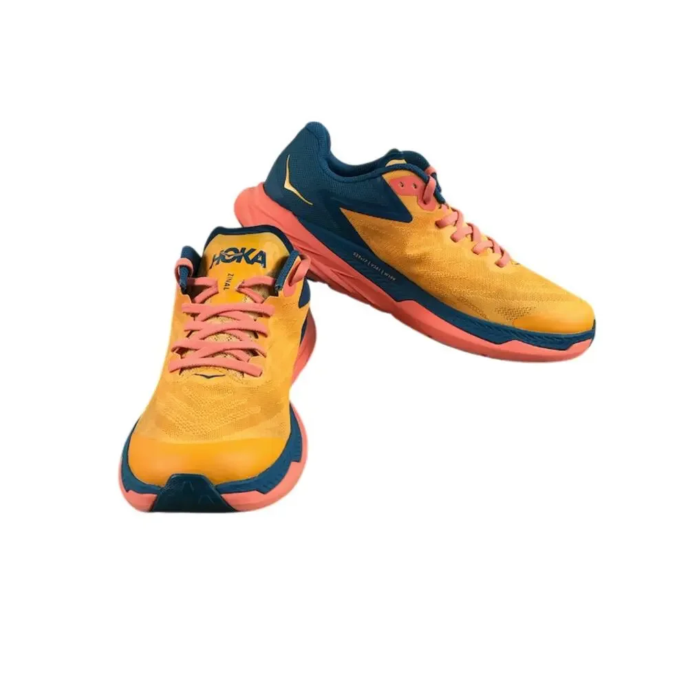 HOKA One One Zinal Trail Running Shoe Sneaker Women 10B Orange Mesh Everyday